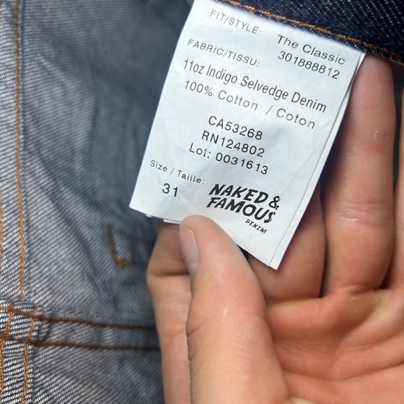 Naked & Famous 11oz Indigo Selvedge Denim baggy jeans - Picture 6 of 15